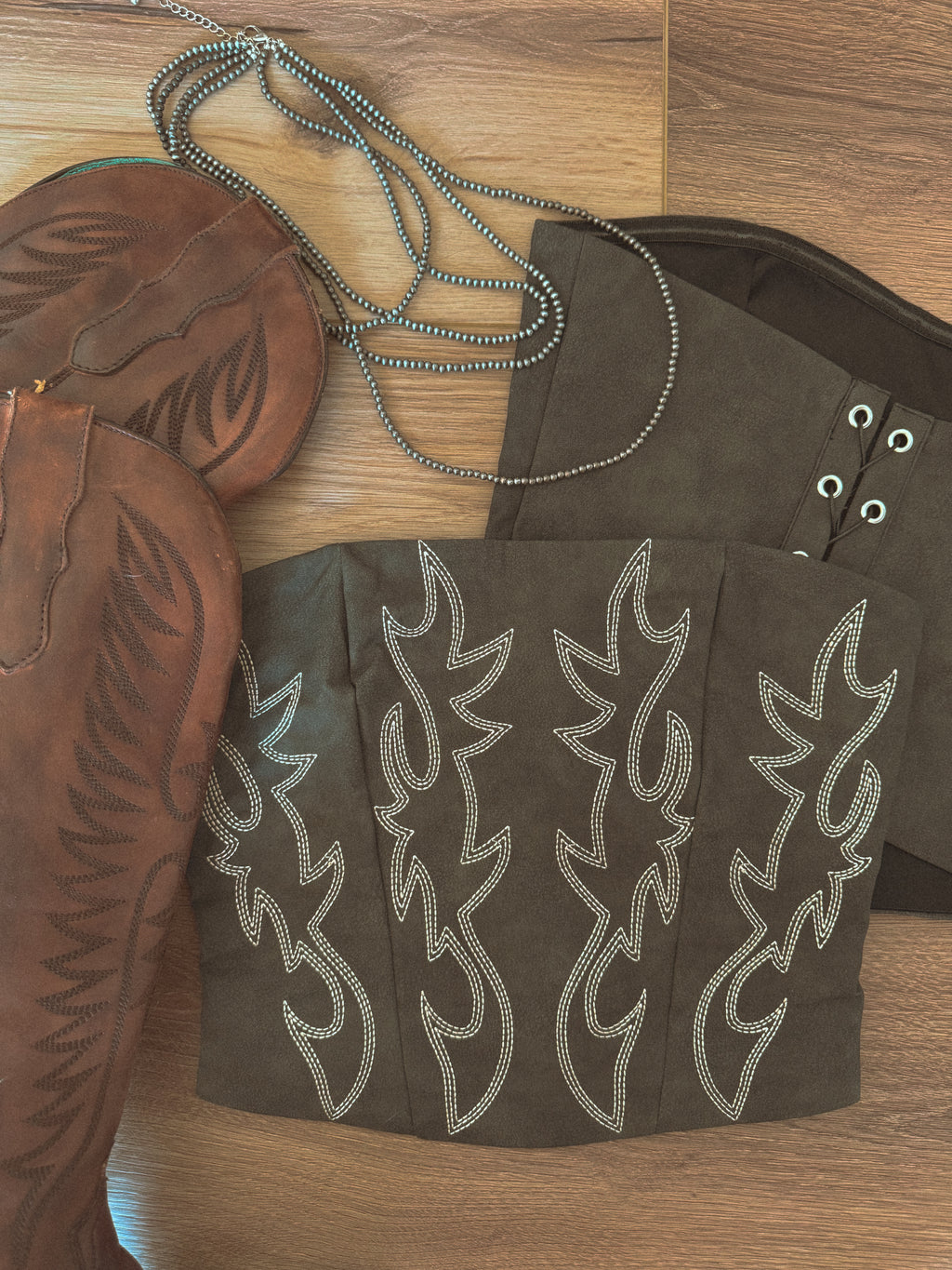 WESTERN BABE CORSET - BLACK