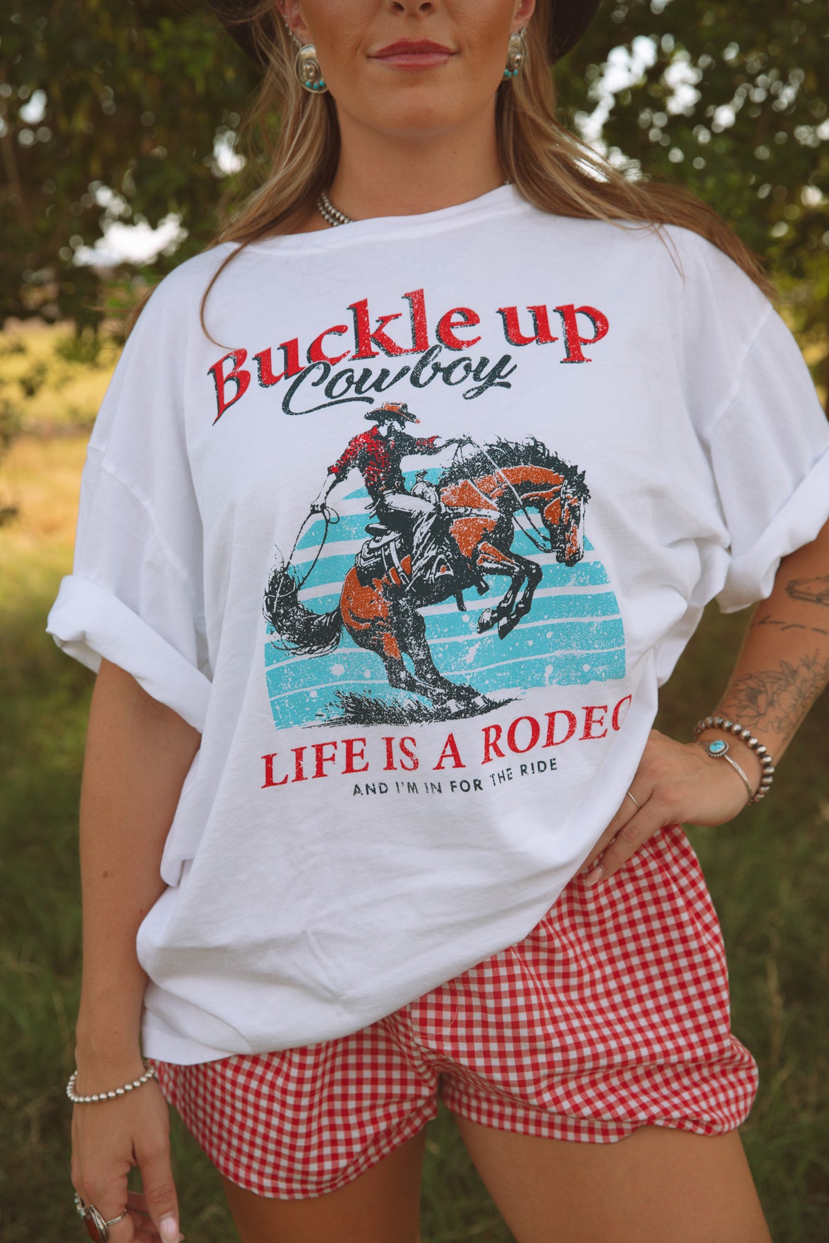 BUCKLE UP COWBOY TEE
