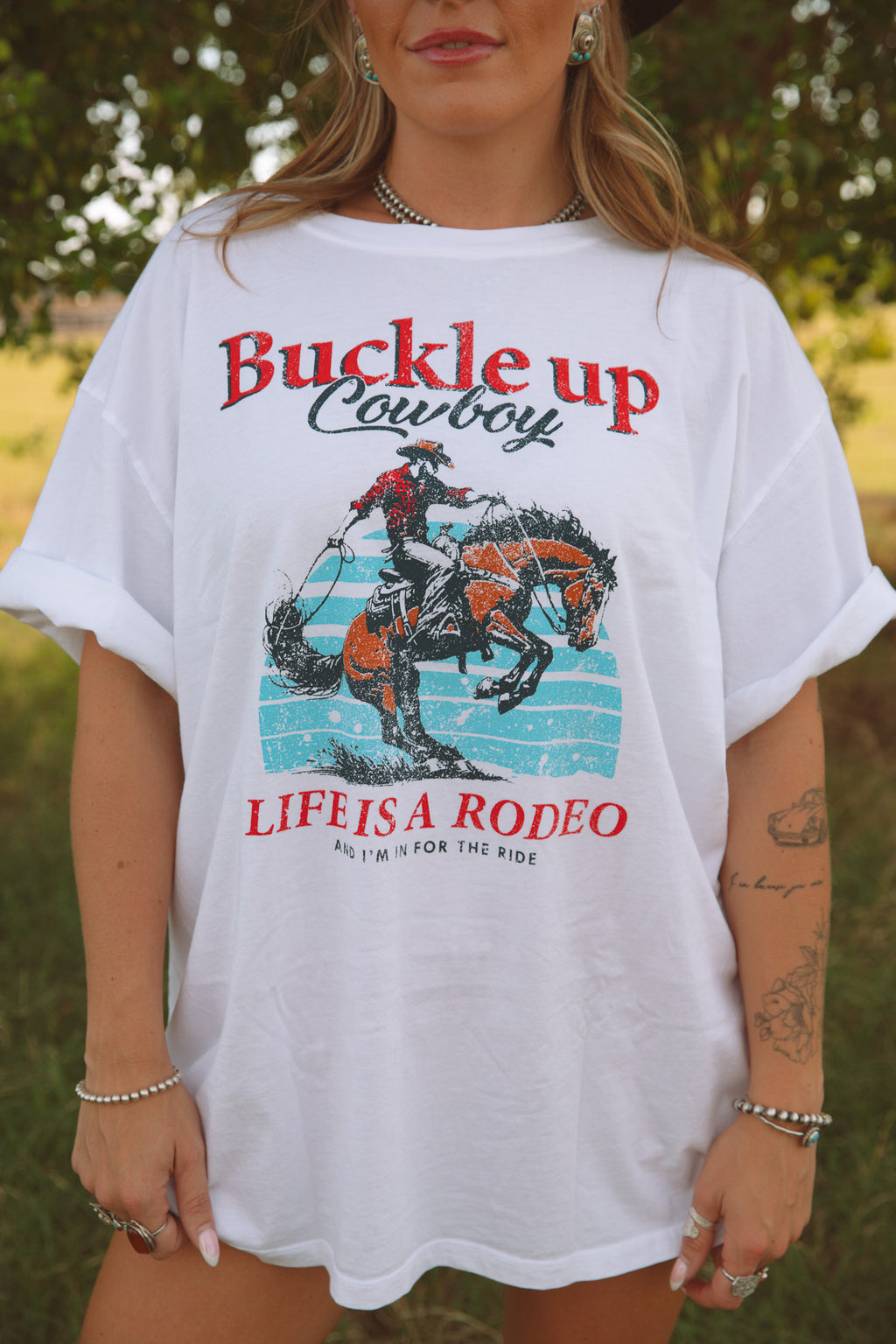 BUCKLE UP COWBOY TEE