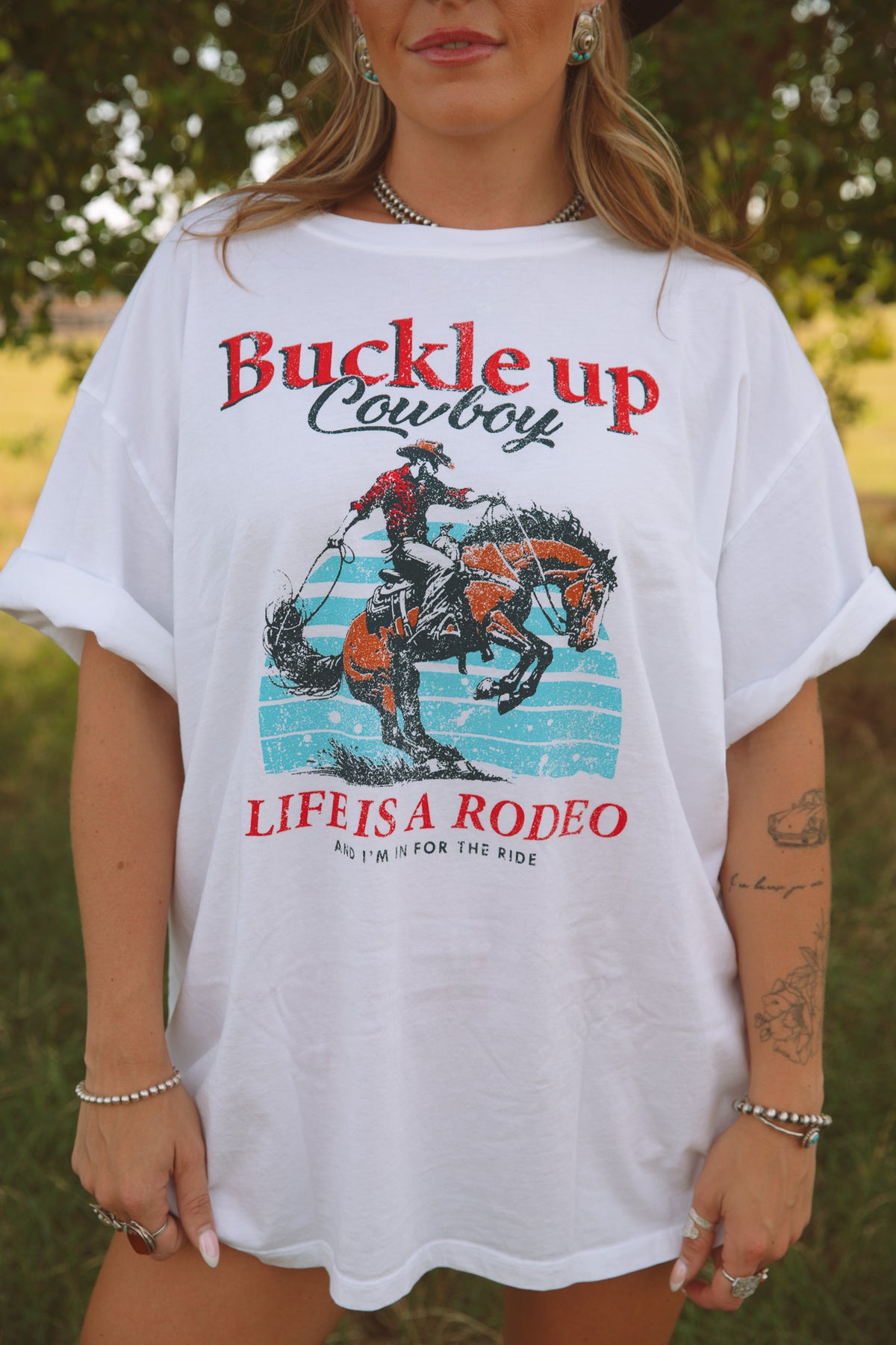 BUCKLE UP COWBOY TEE