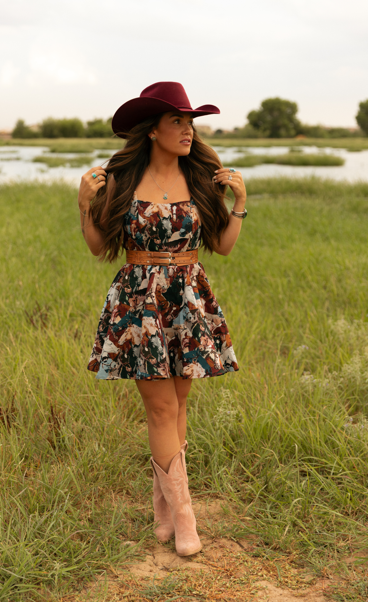 JACQUARD HORSE DRESS